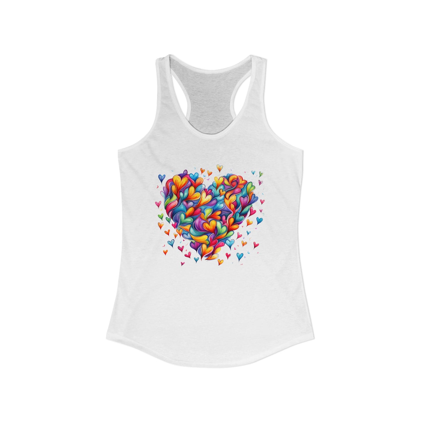 Women’s Graphic Ideal Racerback Tank – 60% Combed Cotton / 40% Polyester – Slim Fit – “Tank 010”