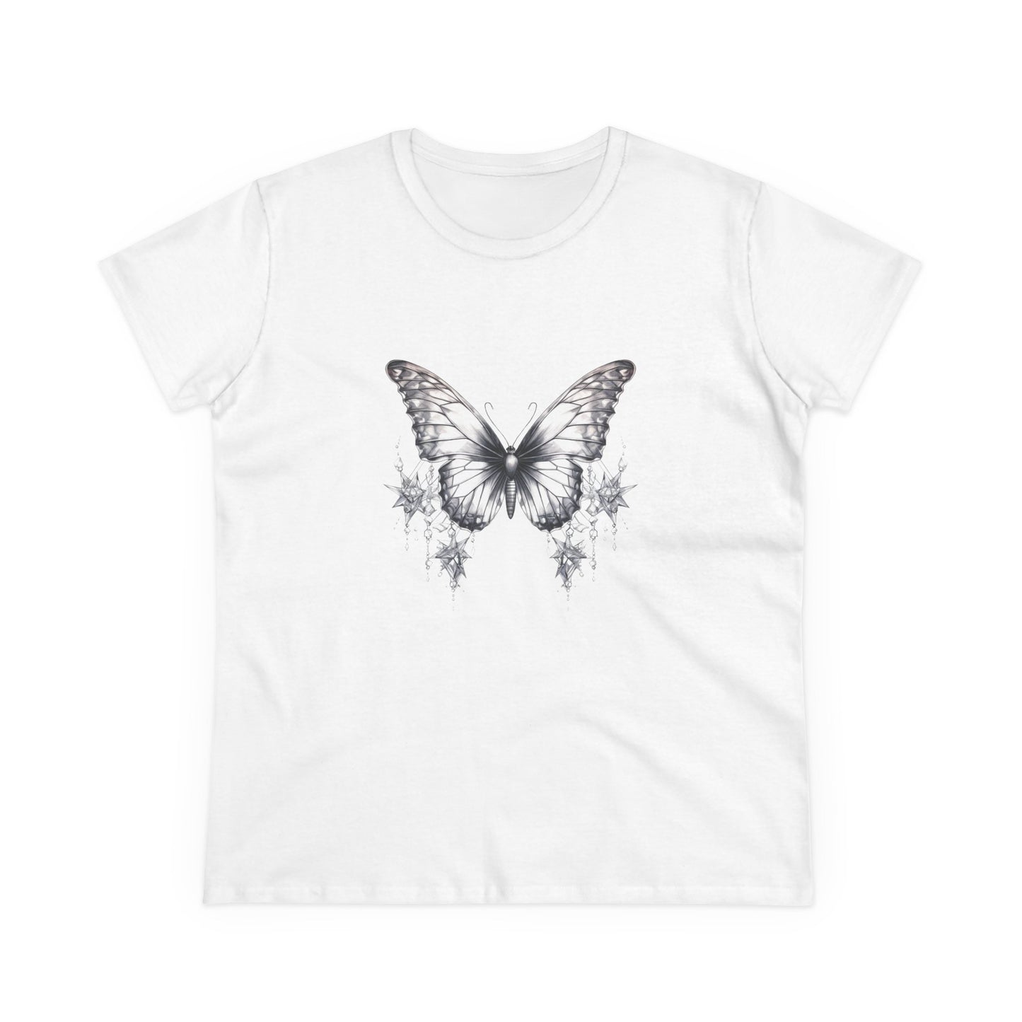 Women’s Graphic Midweight Tee – 100% Cotton – Semi‑Fitted – “Tee 045”