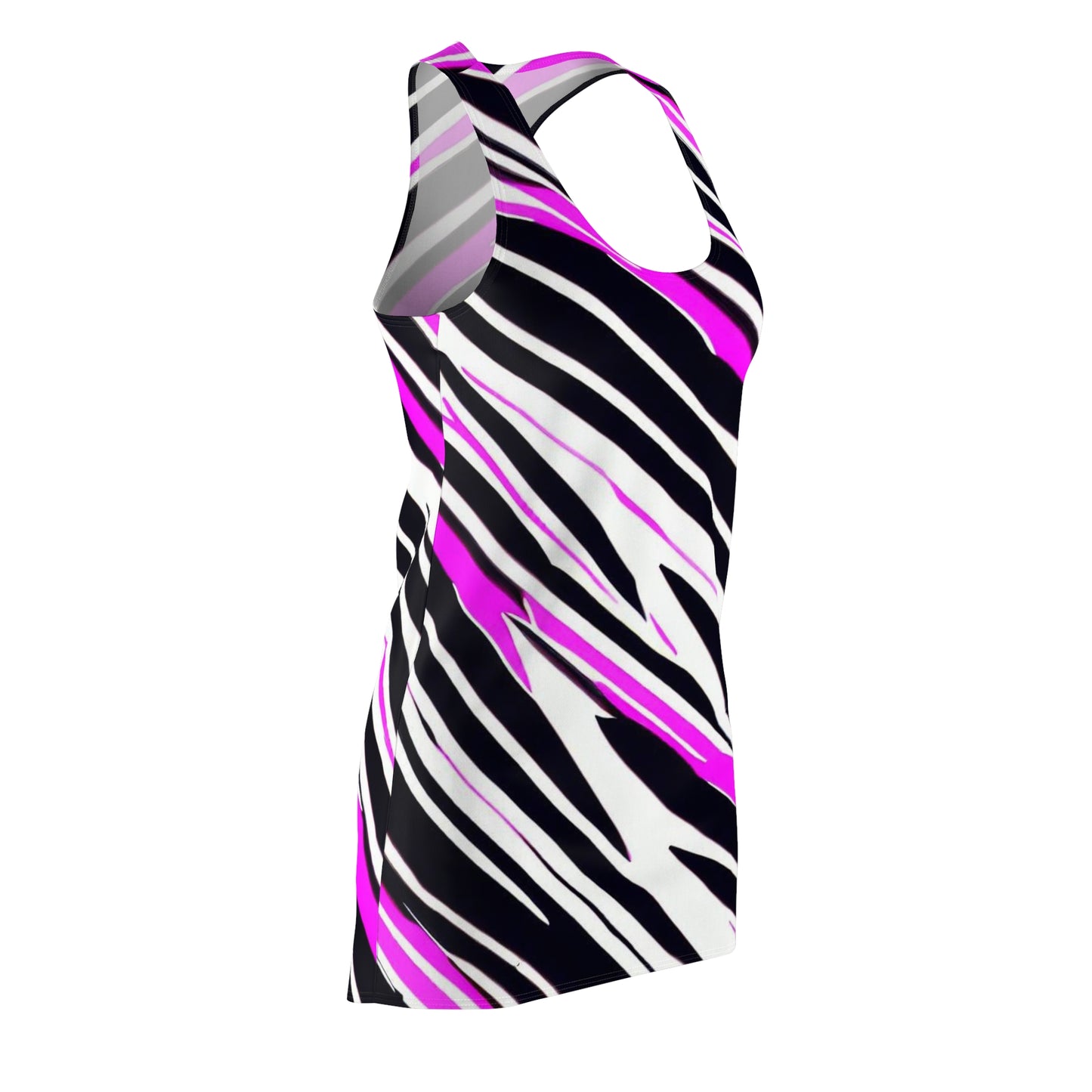 Women’s Graphic Cut & Sew Racerback Dress – 100% Polyester – “Racer 002”