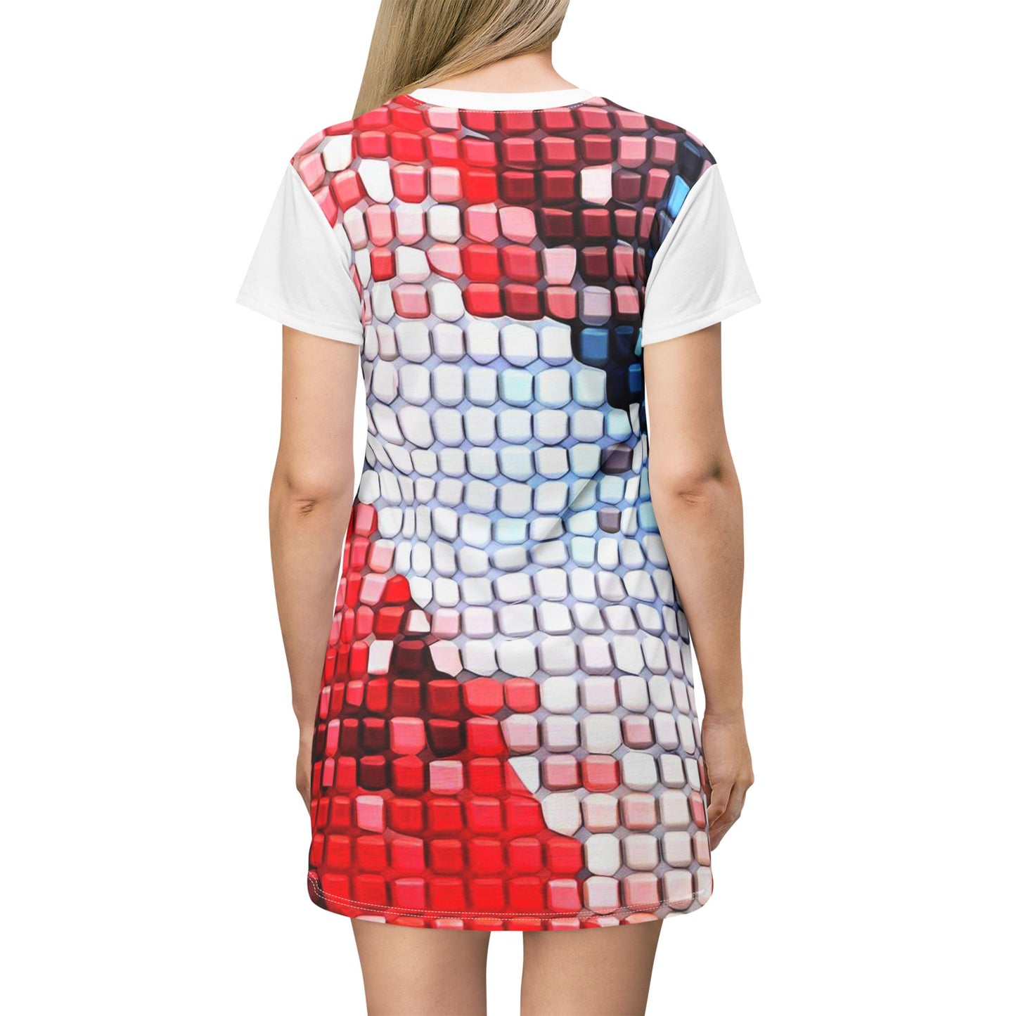 Women’s Graphic T‑Shirt Dress – 100% Polyester – Light Fabric – “Dress 014”