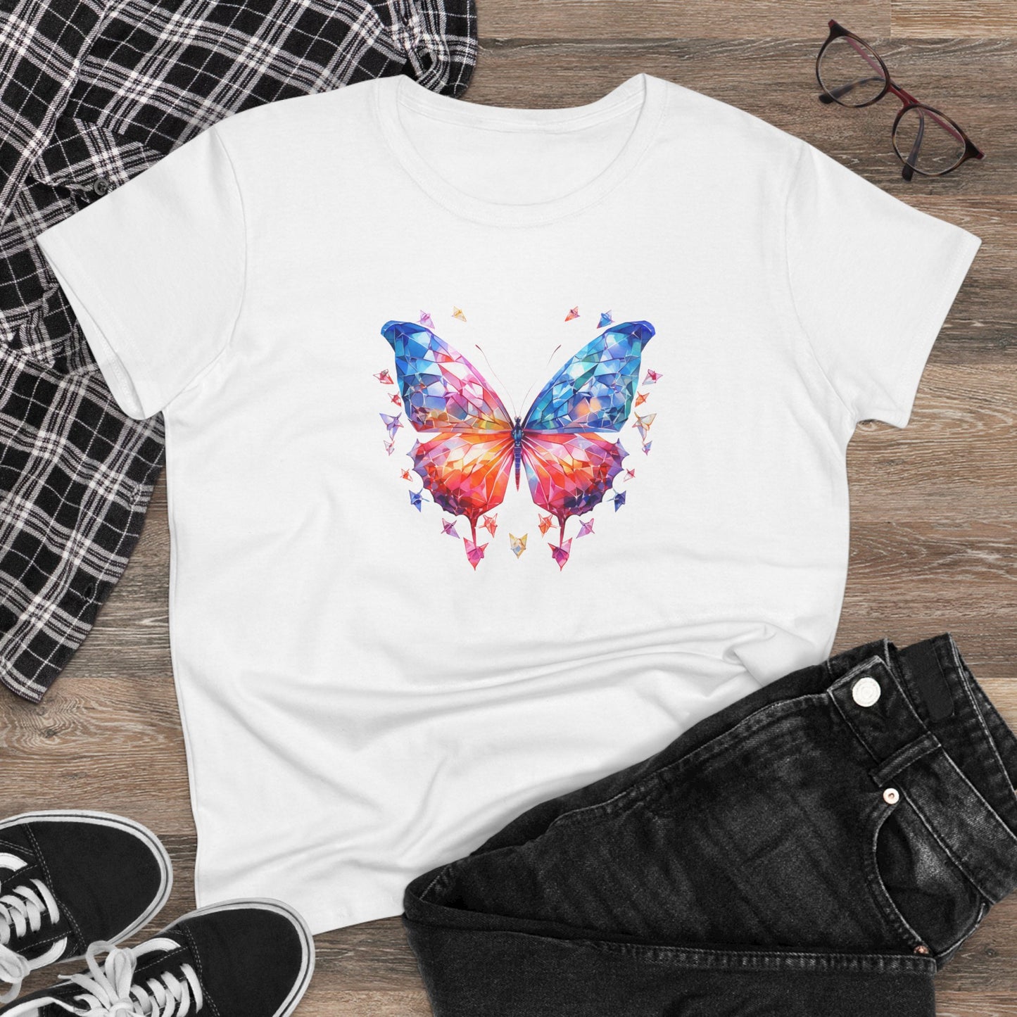 Women’s Graphic Midweight Tee – 100% Cotton – Semi Fitted – “Tee 013”
