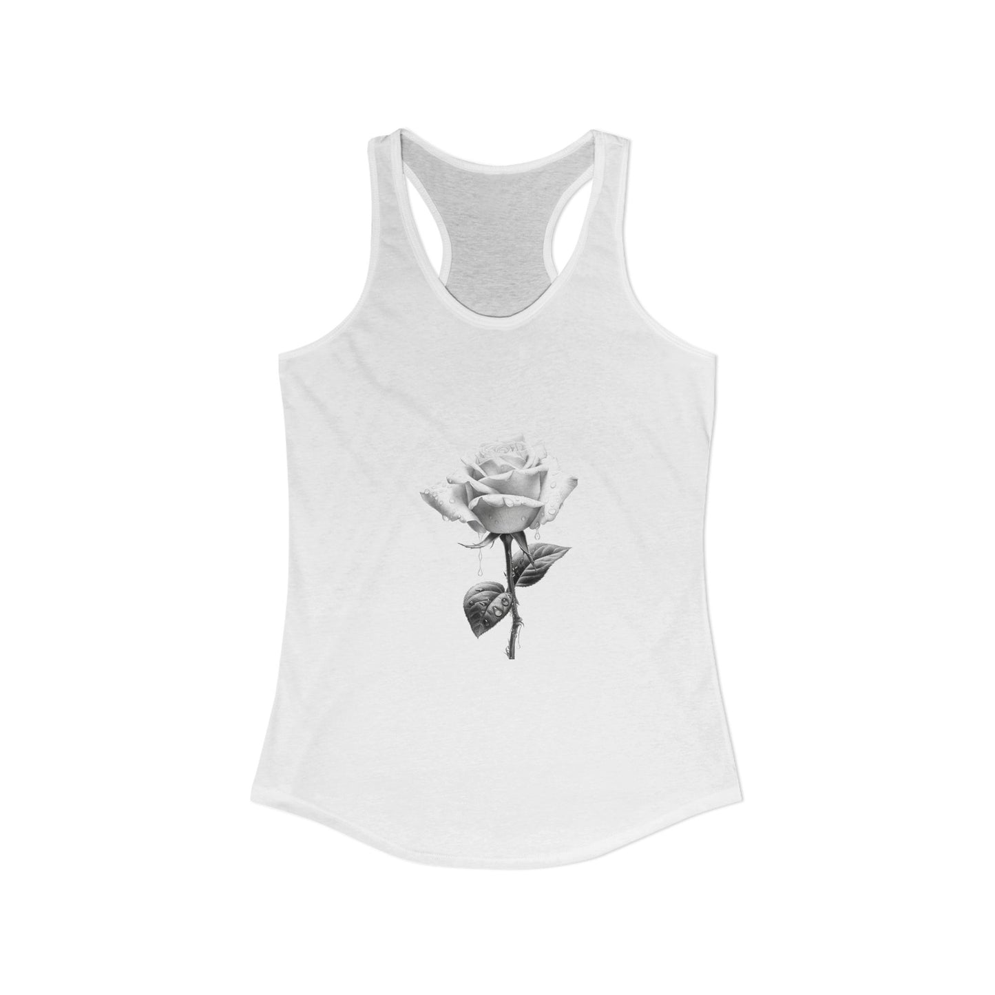 Women’s Graphic Ideal Racerback Tank – 60% Combed Cotton / 40% Polyester – Slim Fit – “Tank 007”
