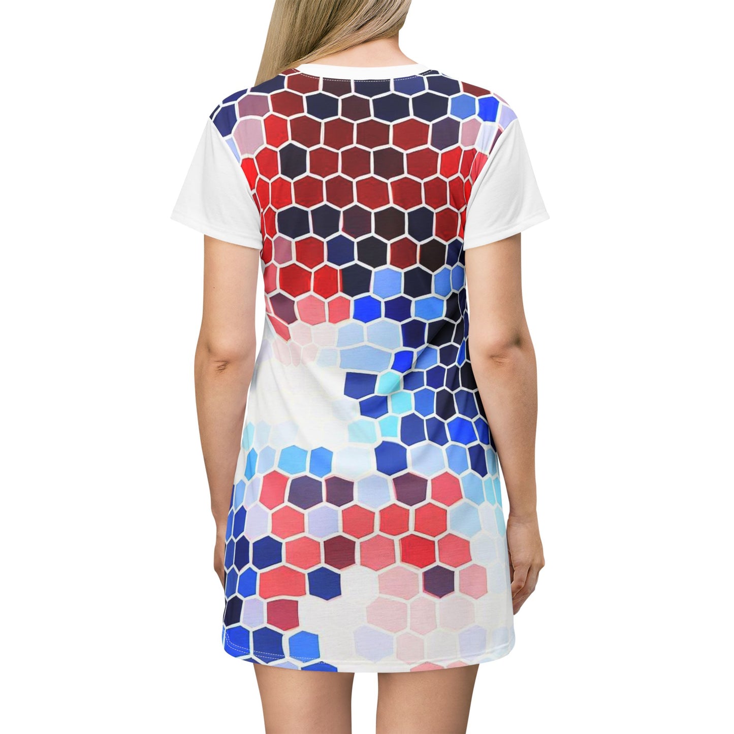 Women’s Graphic T‑Shirt Dress – 100% Polyester – Light Fabric – “Dress 004”