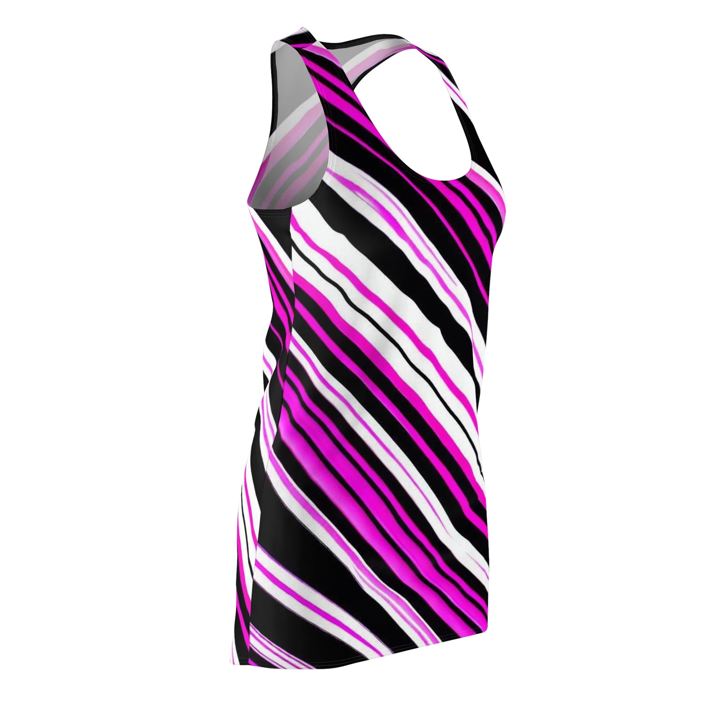Women’s Graphic Cut & Sew Racerback Dress – 100% Polyester – “Racer 003”