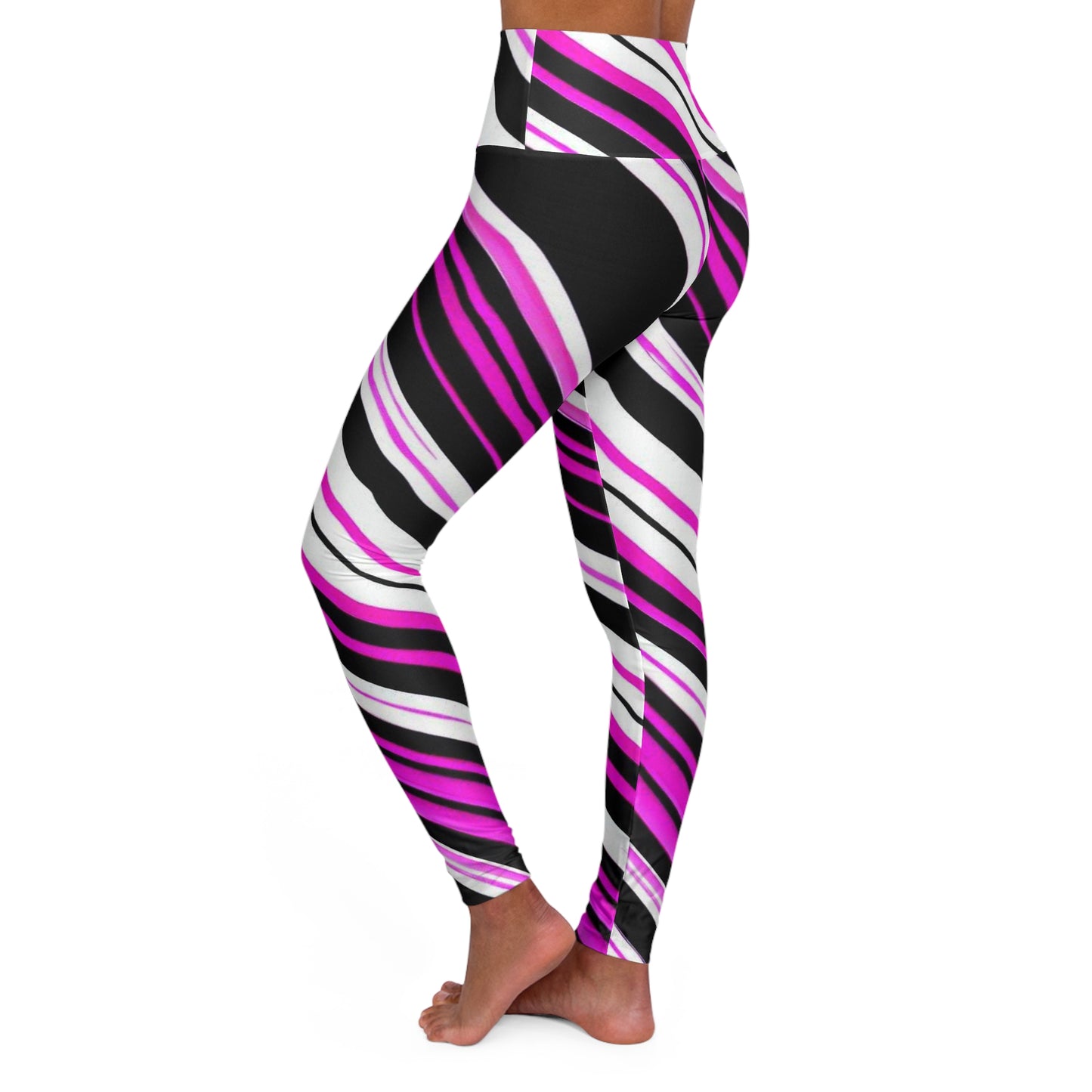 Women’s High‑Waisted Graphic Yoga Pants – 100% Polyester – Skinny Fit – “Pants 015”