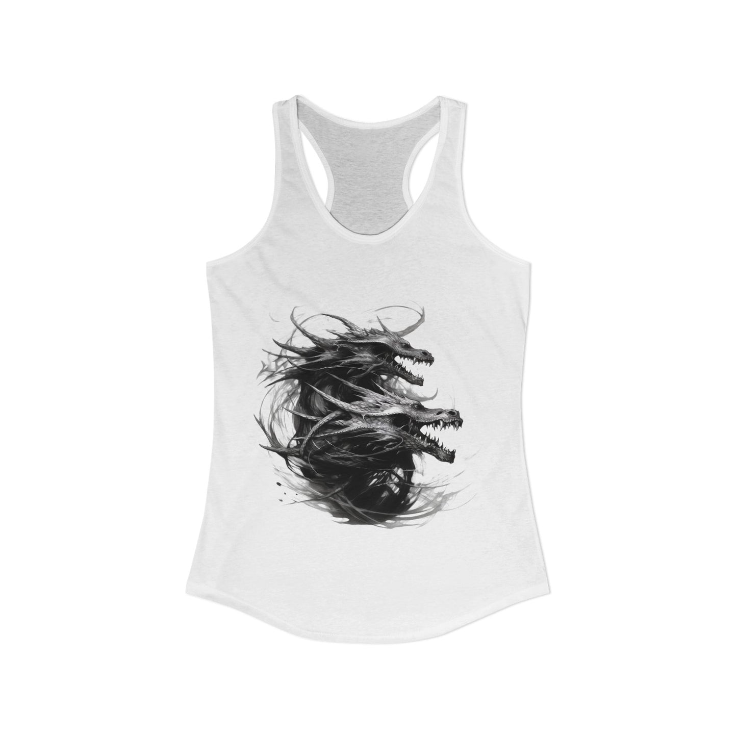 Women’s Graphic Ideal Racerback Tank – 60% Combed Cotton / 40% Polyester – Slim Fit – “Tank 008”