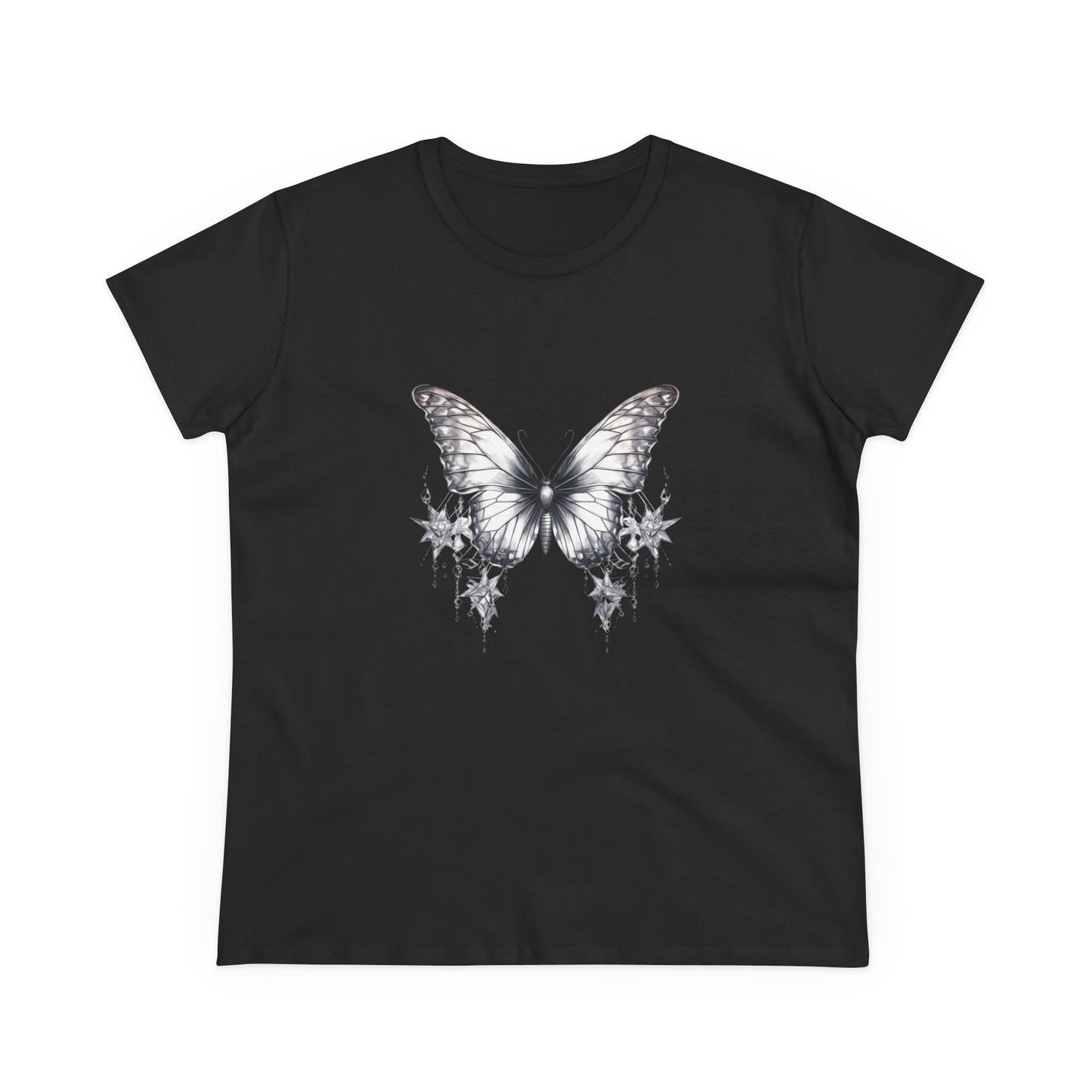 Women’s Graphic Midweight Tee – 100% Cotton – Semi‑Fitted – “Tee 045”