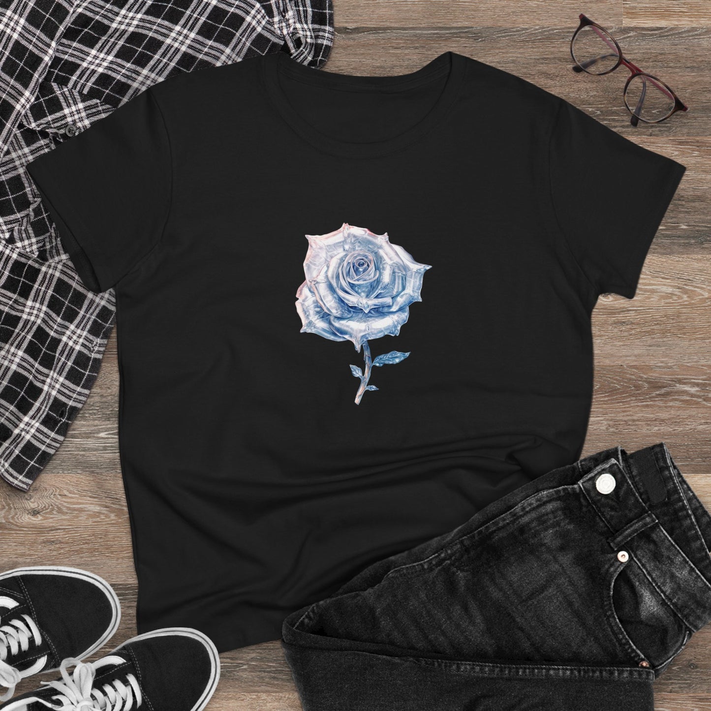 Women’s Graphic Midweight Tee – 100% Cotton – Semi Fitted – “Tee 014”
