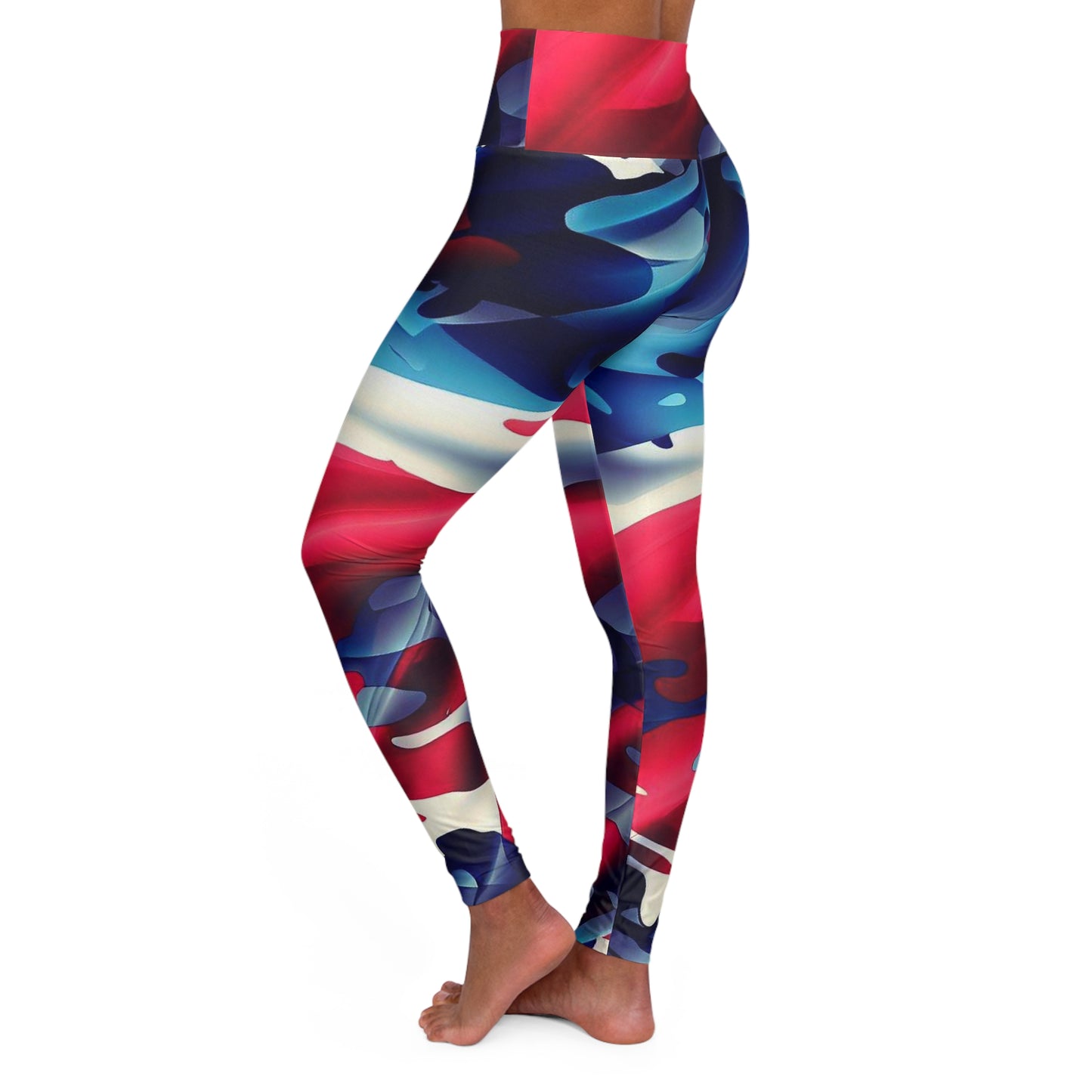 Women’s High‑Waisted Graphic Yoga Pants – 100% Polyester – Skinny Fit – “Pants 011”
