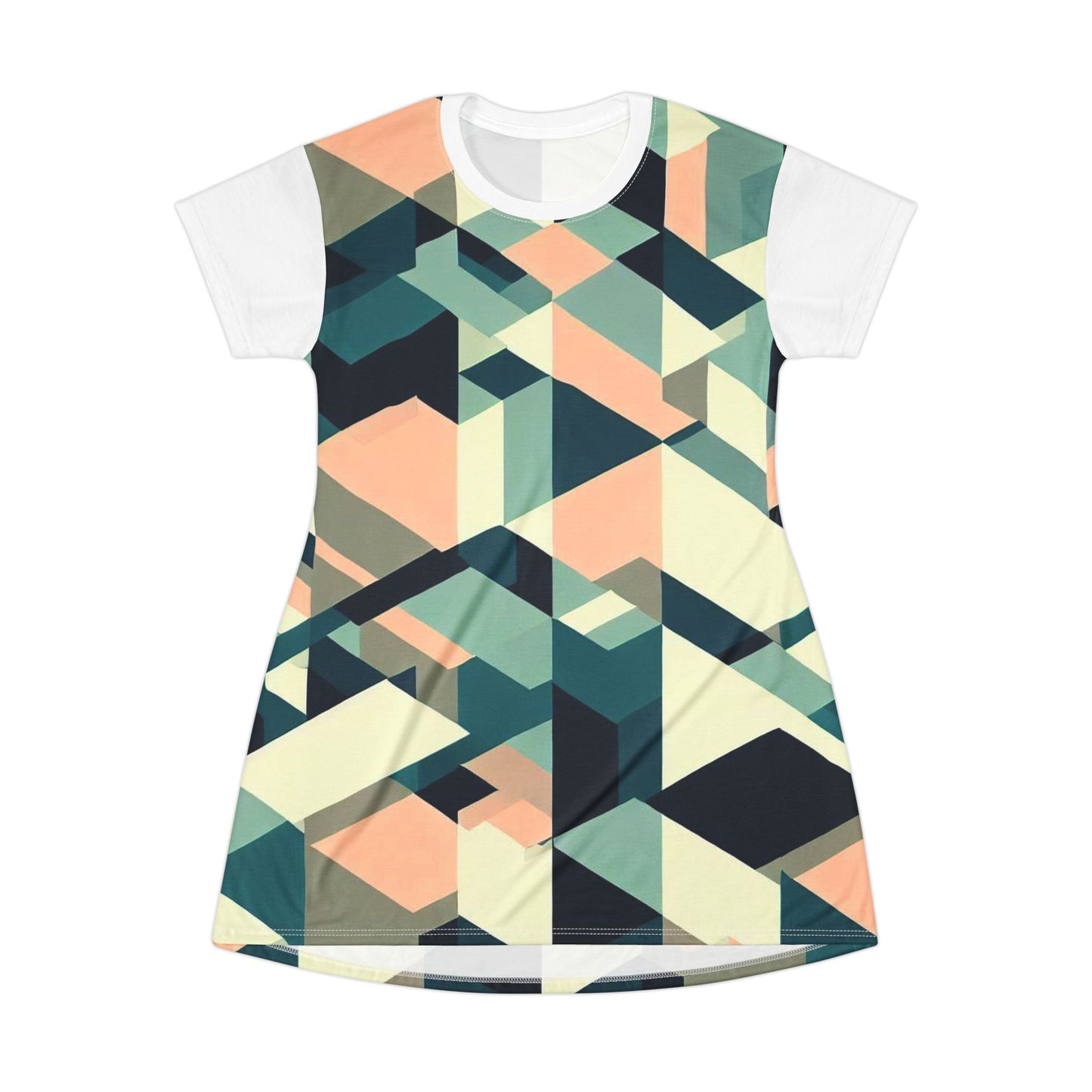 Women’s Graphic T‑Shirt Dress – 100% Polyester – Light Fabric – “Dress 009”